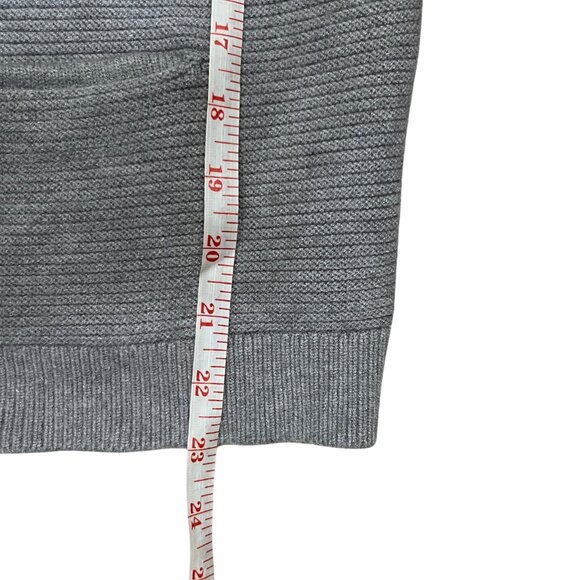 Cyrus Women's Size Large Gray Ribbed Knit Cardigan Soft Neutral Minimalist Style - Picture 7 of 11